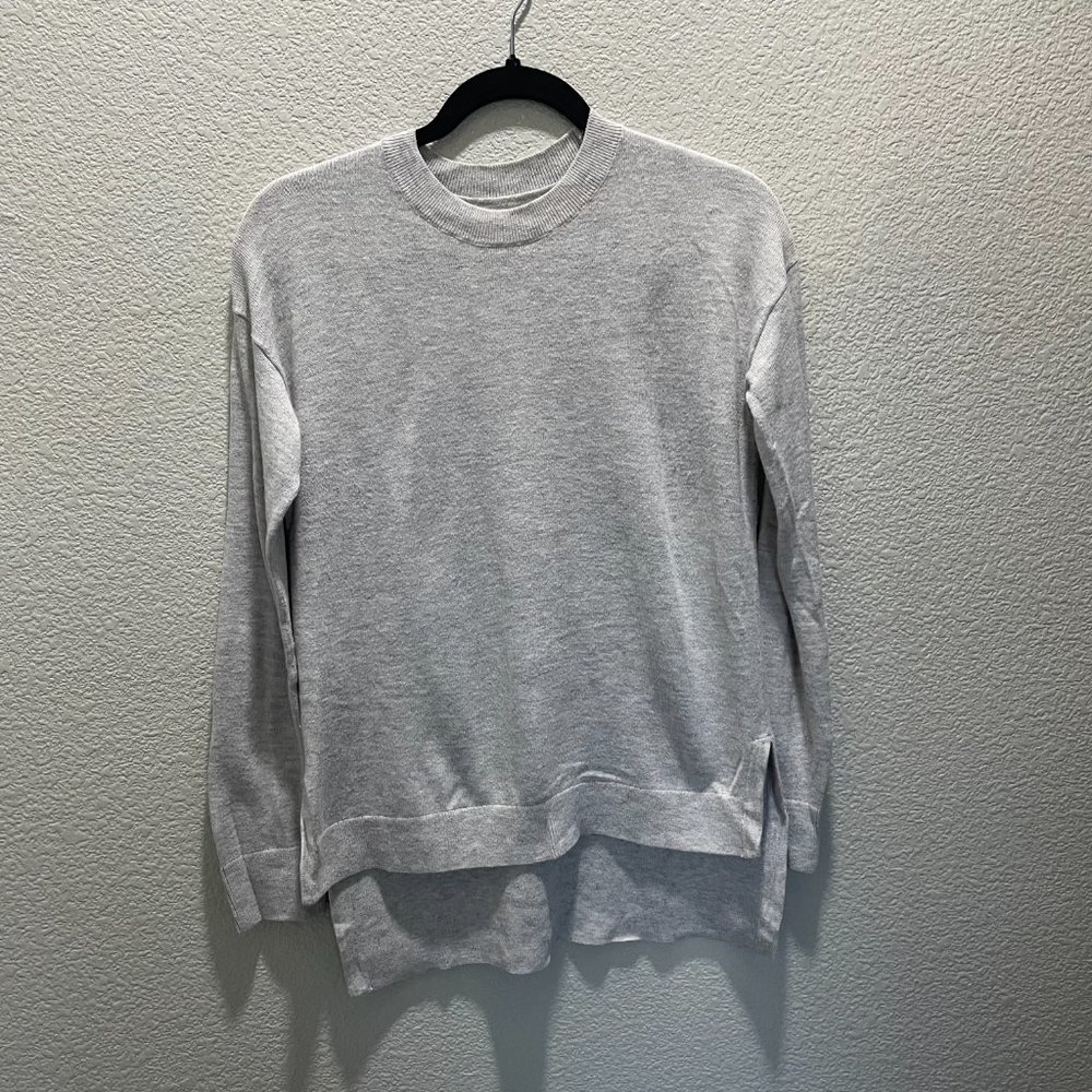 Lou & Grey Pullover Long Sleeve Sweater Grey XS